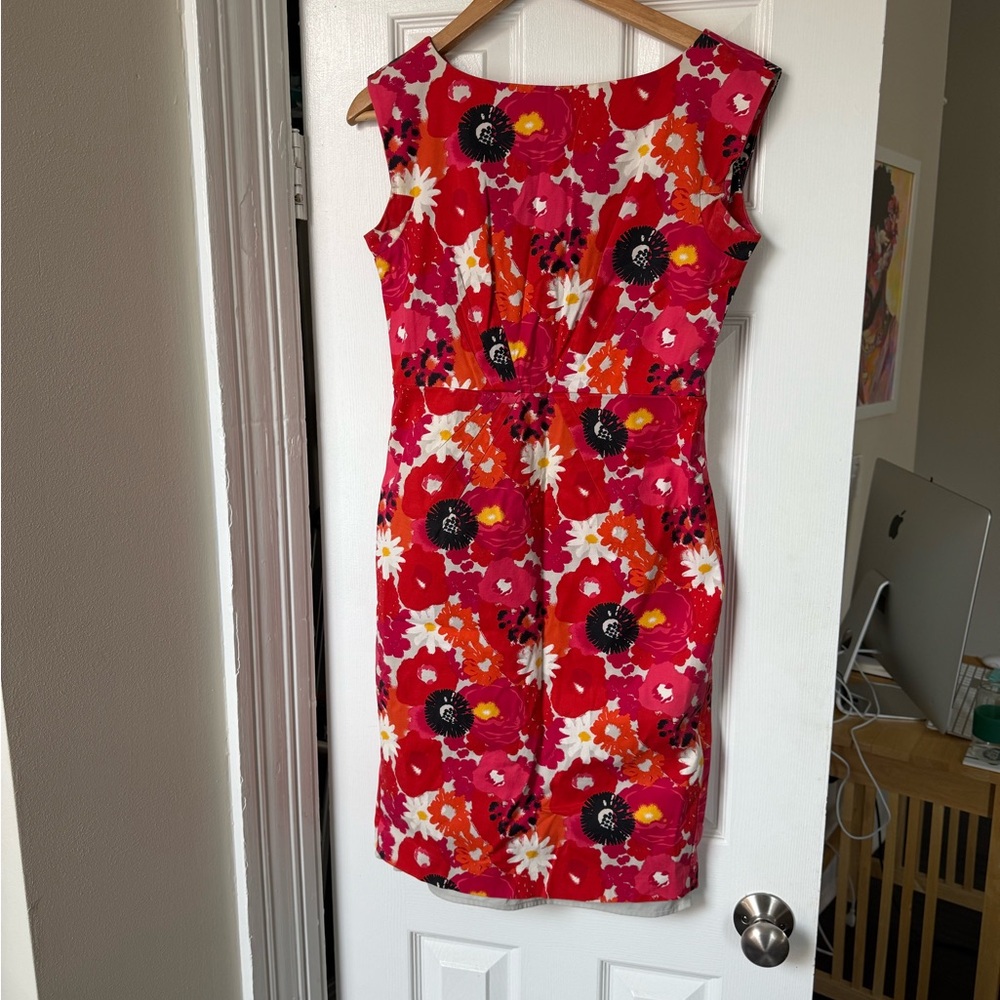 Club Monaco Floral Sleeveless Dress - Red and Pink
